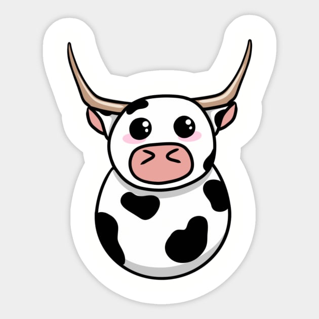 Cutie Cow Sticker by SkullFern